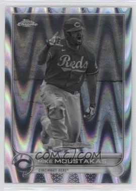 2022 Topps Chrome Sonic - [Base] - Black & White RayWave Refractor #56 - Mike Moustakas