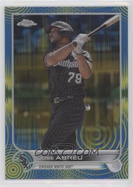 2022 Topps Chrome Sonic - [Base] - Blue & Yellow Sonic Pulse Refractor #28 - Jose Abreu /75