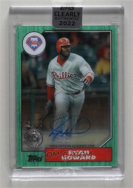 2022 Topps Clearly Authentic Autographs - 1987 Topps Baseball Autographs - Green #87TBA-RH - Ryan Howard /99 [Uncirculated]