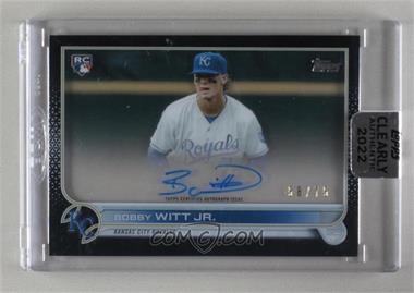 2022 Topps Clearly Authentic Autographs - [Base] - Black #CAA-BW - Bobby Witt Jr. /75 [Uncirculated]