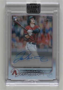 2022 Topps Clearly Authentic Autographs - [Base] #CAA-JM - Jake McCarthy [Uncirculated]