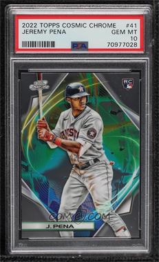 2022 Topps Cosmic Chrome - [Base] #41 - Jeremy Pena [PSA 10 GEM MT]