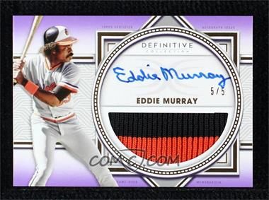 2022 Topps Definitive Collection - Definitive Autographed Relic Collection - Purple #DARC-EMU - Eddie Murray /5