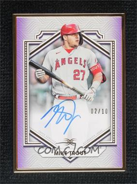 2022 Topps Definitive Collection - Framed Autograph Collection - Purple #DCFA-MT - Mike Trout /10