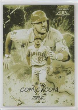 2022 Topps Fire - Fired Up - Gold Minted #FIU-1 - Mike Trout