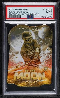 2022 Topps Fire - To the Moon - Gold Minted #TTM-18 - Julio Rodriguez [PSA 9 MINT]