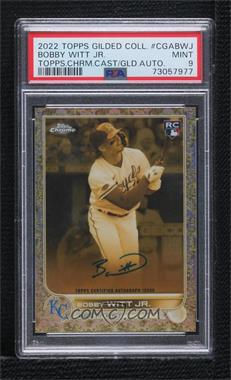 2022 Topps Gilded Collection - Cast in Gold Autographs #CGA-BWJ - Bobby Witt Jr. /199 [PSA 9 MINT]