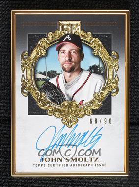 2022 Topps Gilded Collection - Gold Framed Hall of Famer Autographs #HAFA-JSM - John Smoltz /90