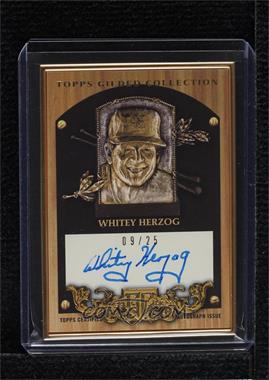 2022 Topps Gilded Collection - Gold Framed Hall of Famer Plaque Autographs #HAFPA-WH - Whitey Herzog /25