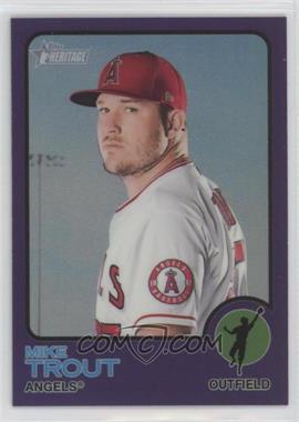 2022 Topps Heritage - [Base] - Hot Box Chrome Purple Refractor #100 - Mike Trout