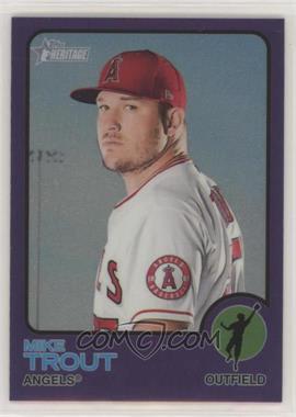 2022 Topps Heritage - [Base] - Hot Box Chrome Purple Refractor #100 - Mike Trout