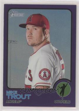 2022 Topps Heritage - [Base] - Hot Box Chrome Purple Refractor #100 - Mike Trout