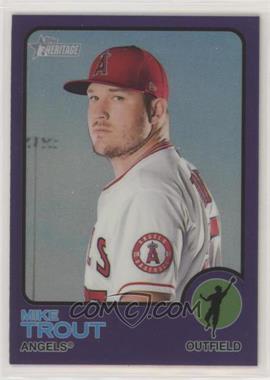 2022 Topps Heritage - [Base] - Hot Box Chrome Purple Refractor #100 - Mike Trout