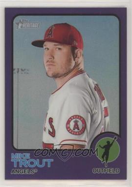 2022 Topps Heritage - [Base] - Hot Box Chrome Purple Refractor #100 - Mike Trout