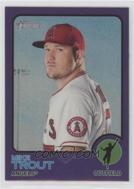 2022 Topps Heritage - [Base] - Hot Box Chrome Purple Refractor #100 - Mike Trout