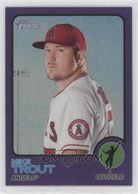 2022 Topps Heritage - [Base] - Hot Box Chrome Purple Refractor #100 - Mike Trout