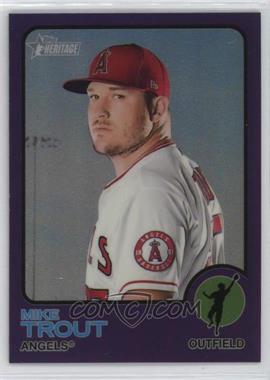 2022 Topps Heritage - [Base] - Hot Box Chrome Purple Refractor #100 - Mike Trout