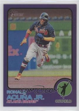 2022 Topps Heritage - [Base] - Hot Box Chrome Purple Refractor #223 - Ronald Acuña Jr.