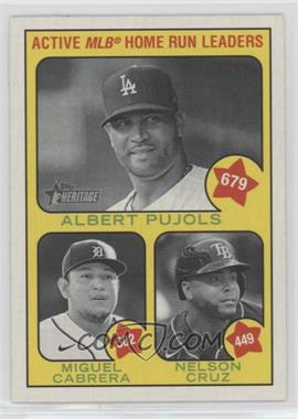 2022 Topps Heritage - [Base] #1 - Active Leaders - Nelson Cruz, Miguel Cabrera, Albert Pujols