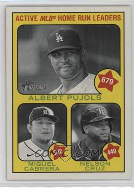 2022 Topps Heritage - [Base] #1 - Active Leaders - Nelson Cruz, Miguel Cabrera, Albert Pujols