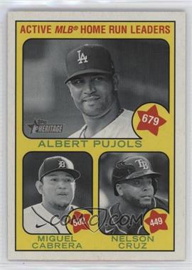 2022 Topps Heritage - [Base] #1 - Active Leaders - Nelson Cruz, Miguel Cabrera, Albert Pujols