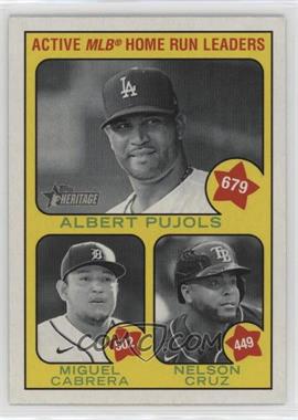 2022 Topps Heritage - [Base] #1 - Active Leaders - Nelson Cruz, Miguel Cabrera, Albert Pujols