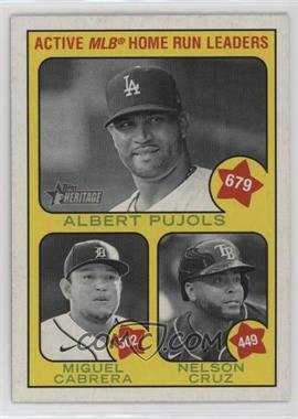 2022 Topps Heritage - [Base] #1 - Active Leaders - Nelson Cruz, Miguel Cabrera, Albert Pujols