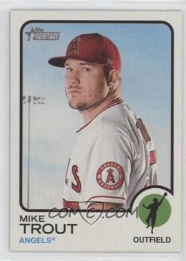 2022 Topps Heritage - [Base] #100.6 - Team and Name Color Swap Variation - Mike Trout