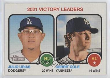 2022 Topps Heritage - [Base] #65 - Julio Urias, Gerrit Cole