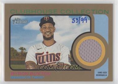 2022 Topps Heritage - Clubhouse Collection Relics - Gold #CC-BBX - Byron Buxton /99