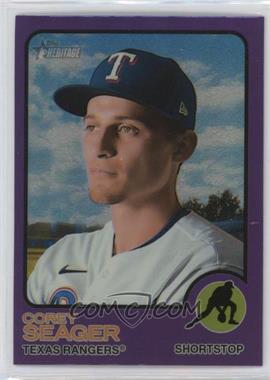 2022 Topps Heritage High Number - [Base] - Hot Box Chrome Purple Refractor #609 - Corey Seager