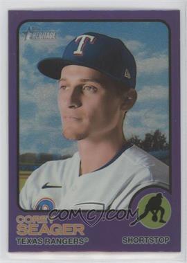 2022 Topps Heritage High Number - [Base] - Hot Box Chrome Purple Refractor #609 - Corey Seager