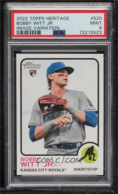 2022 Topps Heritage High Number - [Base] #520.3 - Image Variation - Bobby Witt Jr. [PSA 9 MINT]