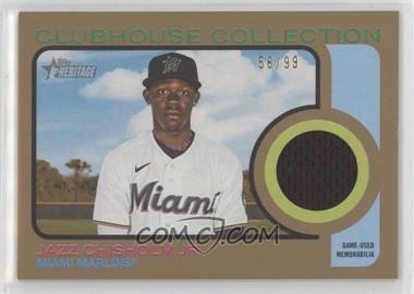 2022 Topps Heritage High Number - Clubhouse Collection Relics - Gold #CCR-JCJ - Jazz Chisholm Jr. /99