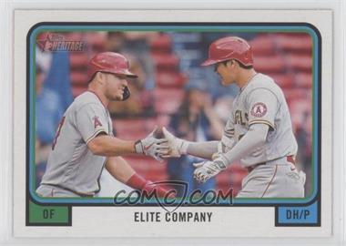 2022 Topps Heritage High Number - Combo Cards #CC-2 - Shohei Ohtani, Mike Trout