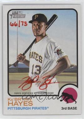 2022 Topps Heritage High Number - Real One Autographs - Special Edition Red Ink #ROA-KH - Ke'Bryan Hayes /73