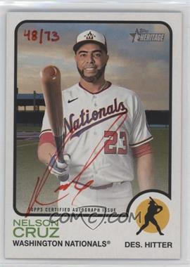 2022 Topps Heritage High Number - Real One Autographs - Special Edition Red Ink #ROA-NC - Nelson Cruz /73