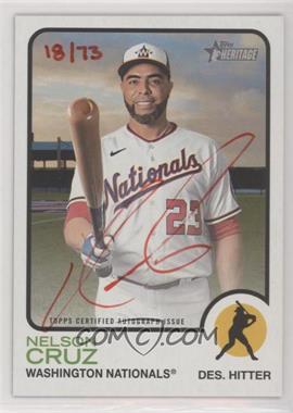 2022 Topps Heritage High Number - Real One Autographs - Special Edition Red Ink #ROA-NC - Nelson Cruz /73