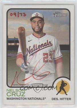2022 Topps Heritage High Number - Real One Autographs - Special Edition Red Ink #ROA-NC - Nelson Cruz /73