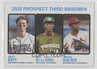 2022 Topps Heritage Minor League Edition - [Base] #184 - Prospect Stars - Elly De La Cruz, Brett Baty, Jordan Walker