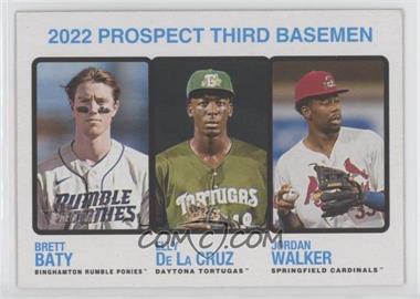 2022 Topps Heritage Minor League Edition - [Base] #184 - Prospect Stars - Elly De La Cruz, Brett Baty, Jordan Walker