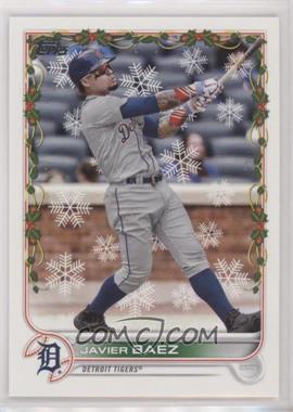 2022 Topps Holiday - Mega Box [Base] #HW159.2 - SP - Variation - Javier Baez (Batting with Candy Cane Gloves)