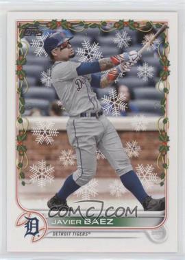 2022 Topps Holiday - Mega Box [Base] #HW159.2 - SP - Variation - Javier Baez (Batting with Candy Cane Gloves)