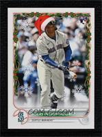 Super Rare - Variation - Julio Rodriguez (Santa Hat)