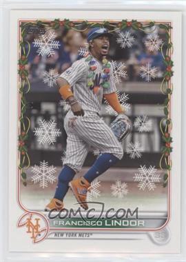 2022 Topps Holiday - Mega Box [Base] #HW90.3 - Rare - Variation - Francisco Lindor (Christmas Lights Necklace)