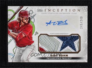 2022 Topps Inception - Inception Autograph Patch #IAP-AB - Alec Bohm /249