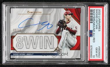 2022 Topps Luminaries - Masters of the Mound Autographs - Red #MOM-SO - Shohei Ohtani /10 [PSA 10 GEM MT]