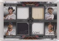 Rafael Devers, Bobby Dalbec, Xander Bogaerts, Trevor Story #/99