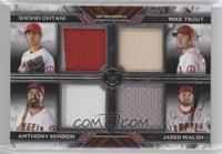 Shohei Ohtani, Jared Walsh, Anthony Rendon, Mike Trout #/99