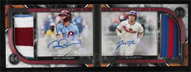 2022 Topps Museum Collection - Momentous Material Dual Jumbo Patch Autograph Books #MMDPA-HR - Rhys Hoskins, J.T. Realmuto /5